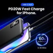 UGREEN 10000mAh PD-20W Two-way Fast Charging Power Bank Black  PB311