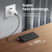 UGREEN 10000mAh PD-20W Two-way Fast Charging Power Bank Black  PB311