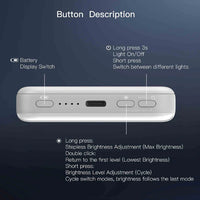 SIAMagOn SIPBMG8LD-BEG Magnetic power bank PD 20W-Wireless Charging 15W With LED Light 8000Mah - Beige