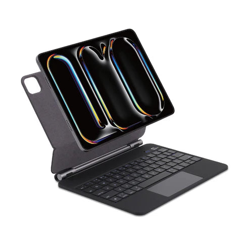 SIA Magnetic Keyboard 6 lines layout for ipad pro 11" 2024 with Pencil holder -black AR/ENG