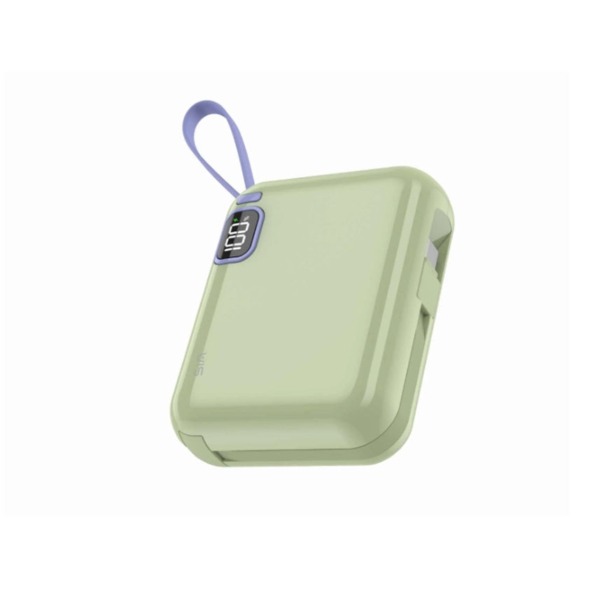 SIA PB302 10000mAh power bank with cable 38.5WH green