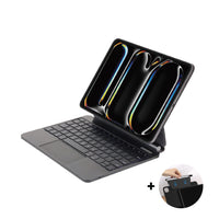 SIA Metal Magnetic Keyboard Pro 6 lines layout for ipad pro 11" 2024 with Pencil holder -black AR/ENG