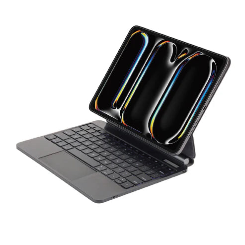 SIA Magnetic Keyboard 6 lines layout for ipad pro 11" 2024 with Pencil holder -black AR/ENG