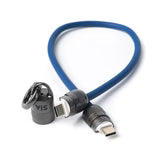 SIApowerlink SOFT RUBBER TYPE C - TYPE C LANYARD CABLE 60W 1.2M NAVY BLUE