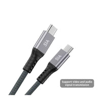 SIA BEAIDED C-C 240W CABLE WITH 40GBPS DATA TRANSMISSION SUPPORT VIDEO AND AUDIO, EMARK IC - 1.0M  GRAY