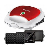 Moulinex SW6125 Sandmaker 700W Waffle Maker, Non-Stick Plates, 3 Settings (Waffle, Sandwich, Panini)