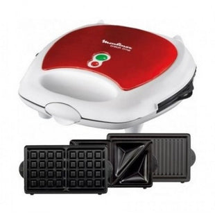 Moulinex SW6125 Sandmaker 700W Waffle Maker, Non-Stick Plates, 3 Settings (Waffle, Sandwich, Panini)