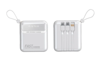 LEEDOR HT-DX250 Fast Charging Power Bank - 22.5W/ 10000mAh / White