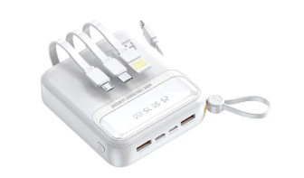 LEEDOR HT-DX250 Fast Charging Power Bank - 22.5W/ 10000mAh / White