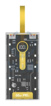 LEEDOR YM-743 Ultra-High Capacity 10000mAh Portable Charger with Integrated Cable