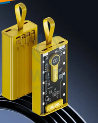 LEEDOR YM-743 Ultra-High Capacity 10000mAh Portable Charger with Integrated Cable