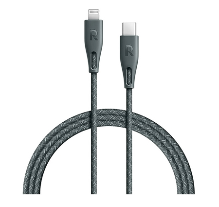 RAVPower RP-CB1018 Type-C to Lightning Cable 2m Nylon Green