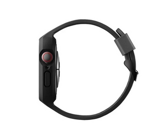 UNIQ MONOS 2-IN-1 APPLE WATCH STRAP WITH HYBRID CASE 45/44MM - MIDNIGHT BLACK (BLACK) EOL