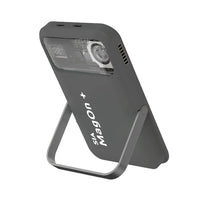 SIA Magnetic power bank With Built in RGB cooling fan AND Aluminum alloy stand for IPHONE AND I-WATCH PD 20W-Wireless Charging 15W  10000Mah - GRAY