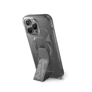 SKINARMA IPHONE 15 PRO (6.7”) HELIO MAG-CHARGE + GRIP-STAND GREY
