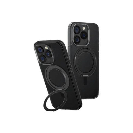 UNIQ HYBRID IPHONE 16 PRO MAGCLICK CHARGING SWIVIX WITH 360 ROTATING KICKSTAND - CARBON (BLACK)