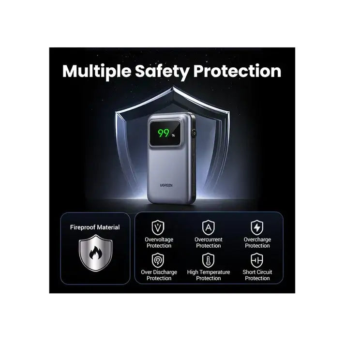 UGREEN Uno 10000mAh 30W Power Bank with Built-in Cable - Pink  PB511