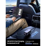 UGREEN 150W 4-Port GaN Fast Car Charger  (Space Grey) EC706