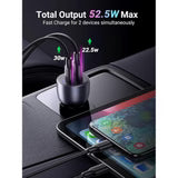UGREEN 36W Car 2-Port Charger Alu Case (Space Grey)CD213 CD213
