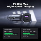 UGREEN A+C Dual-Port Car Charger PD30W+SCP22.5W (Space Grey) CD130