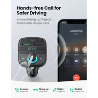 UGREEN Bluetooth Car Charger 3-Port (5.0+PD+QC3.0+USB Flash Drive+TF) (Black) CD229