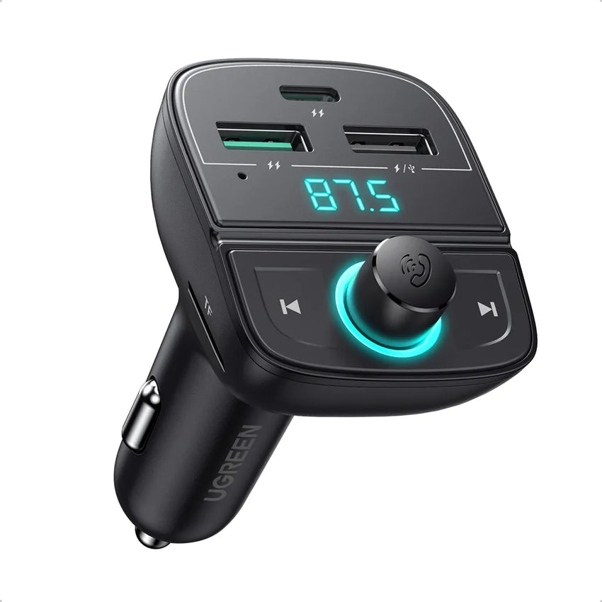 UGREEN Bluetooth Car Charger 3-Port (5.0+PD+QC3.0+USB Flash Drive+TF) (Black) CD229