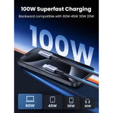 UGREEN USB-C Cable Aluminum Case with Braided 2m (Black) 100W US316