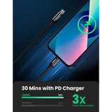 UGREEN USB-C to Lightning Cable M/M Nickel Plating ABS Shell 1m (Black)US171 60W US171