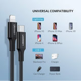 UGREEN USB-C to Lightning M/M Cable Rubber Shell 2m (Black)US171 60W US171