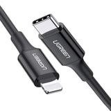 UGREEN USB-C to Lightning M/M Cable Rubber Shell 2m (Black)US171 60W US171