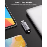 UGREEN USB-C/USB-A Card Reader black CM185
