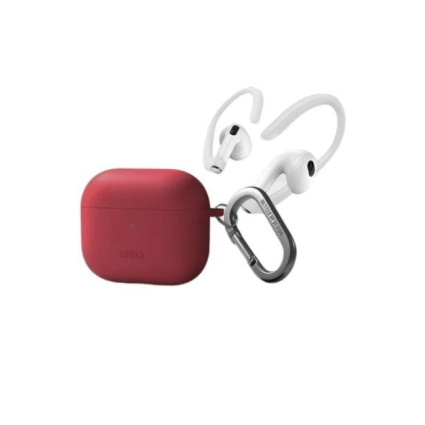 UNIQ NEXO ACTIVE HYBRID SILICONE AIRPODS 3RD GEN CASE WITH SPORTS EAR HOOKS CORAL (CORAL) -NEXOPNK EOL