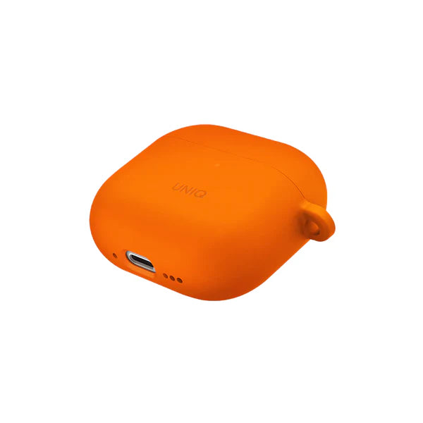 UNIQ NEXO ACTIVE HYBRID SILICONE AIRPODS 4TH GEN (2024) CASE WITH SPORTS EAR HOOKS - VOLT ORANGE (VOLT ORANGE) EOL