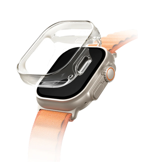 UNIQ GARDE HYBRID WATCH CASE WITH SCREEN PROTECTION 49MM -  DOVE (CLEAR)