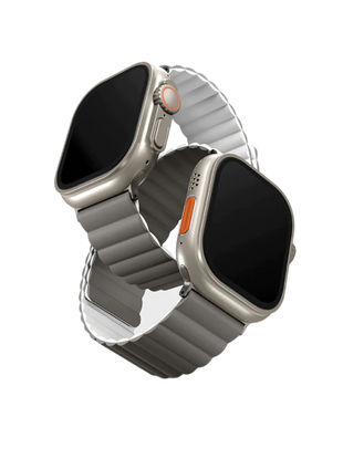 UNIQ REVIX REVERSIBLE MAGNETIC APPLE WATCH STRAP 49/45/44/42MM - ASH (ASH GREY /DOVE WHITE?
