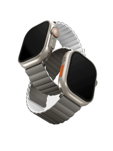 UNIQ REVIX REVERSIBLE MAGNETIC APPLE WATCH STRAP 49/45/44/42MM - ASH (ASH GREY /DOVE WHITE?