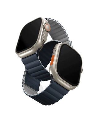 UNIQ REVIX REVERSIBLE MAGNETIC APPLE WATCH STRAP 49/45/44/42MM - STORM (STORM BLUE/ CHALK GREY)