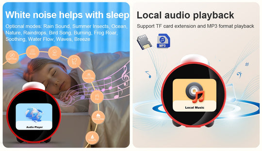 Leedor AI Clock Red - Voice Activated Ai Clock