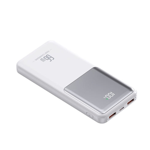 LEEDOR Gradiant HB-H20 10000mAh Power Bank - Ultra-Portable External Battery Pack, White