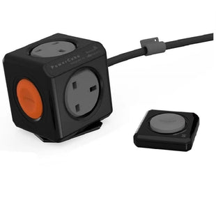 Allocacoc PowerCube Extended Remote SINGLE UK; BLACK 1533BK/UKEXRM