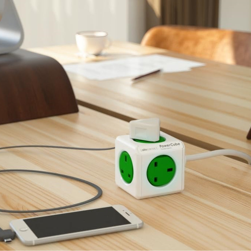 Allocacoc PowerCube Extended UK; 5X PLUG+ 1.5MGREY 7300GY/UKEXPC