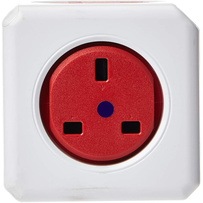 Allocacoc POWER CUBE ORIGINAL 5X PLUG UK RED 7100RD/UKORPC
