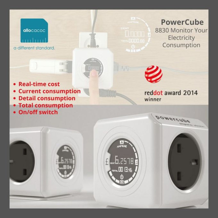 Allocacoc PowerCube Original Monitor UK 8830/UKORMO