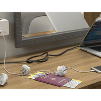 Allocacoc PowerCube ReWirable USB + 4x plug UK 1850/UKRU4P