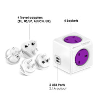 Allocacoc PowerCube ReWirable USB + 4x plug UK 1850/UKRU4P