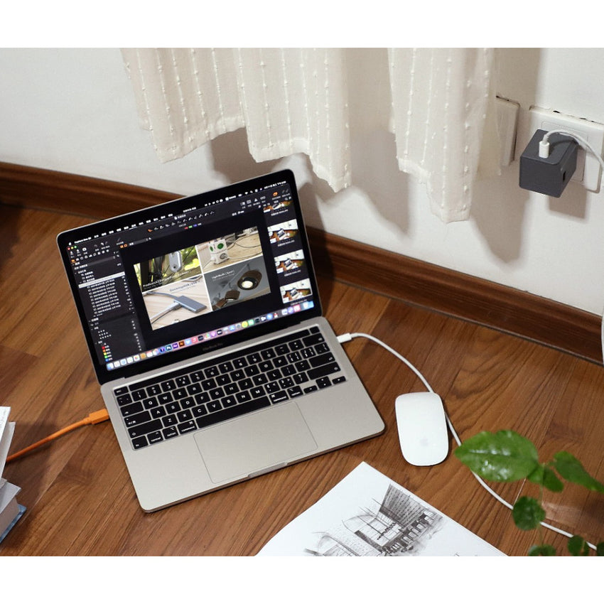 Allocacoc USB Cube Original PD GaN 65W UK GREY DH1250GY/UKPD65