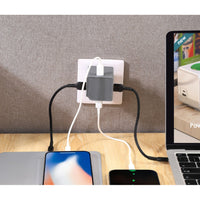 Allocacoc USB Cube Original PD GaN 65W UK GREY DH1250GY/UKPD65