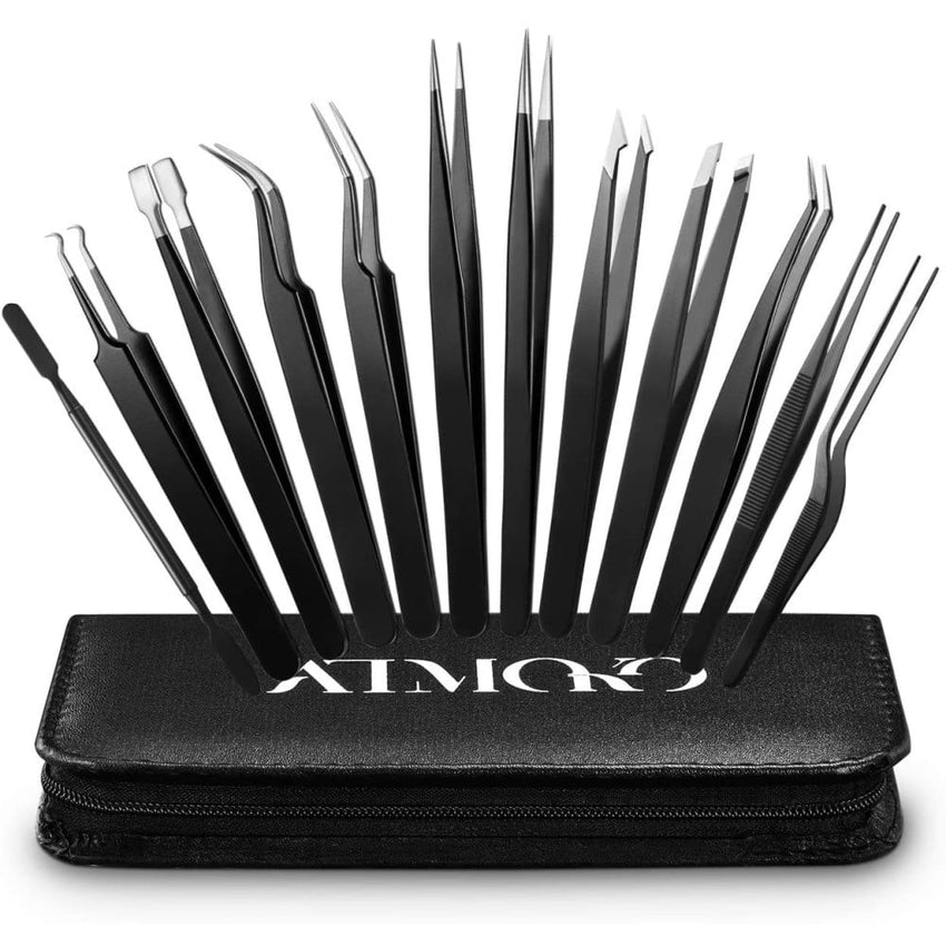 ATMOKO 12 PCS ESD Tweezer Set
