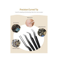 ATMOKO 12 PCS ESD Tweezer Set