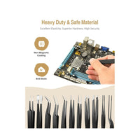 ATMOKO 12 PCS ESD Tweezer Set
